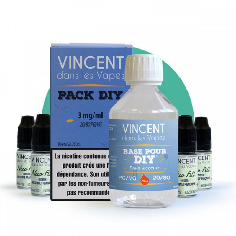 Pack DIY 250ml Booster français 250ml 3mg/ml PG 20 - VG 80
