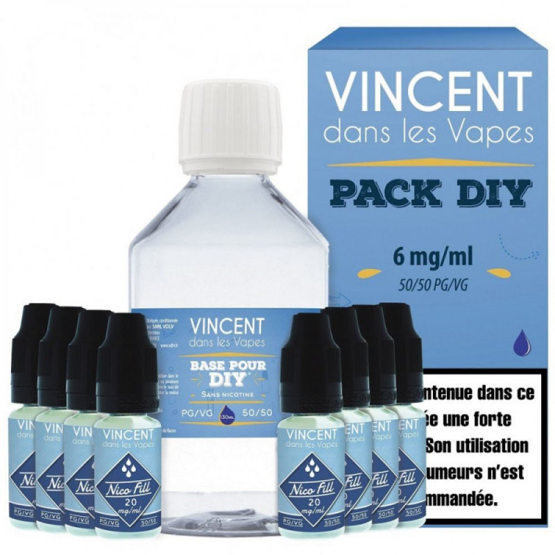 Pack DIY Booster français 250ml 6mg/ml PG 50 - VG 50 - VDLV