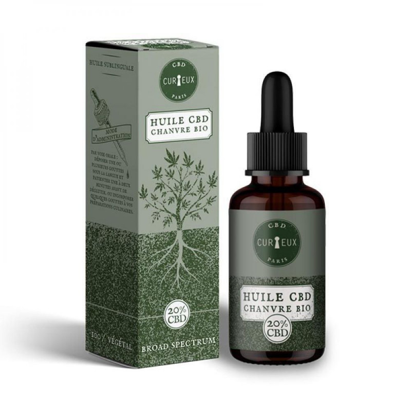 Huile de Chanvre Bio CBD 10ml - Curieux -  20%