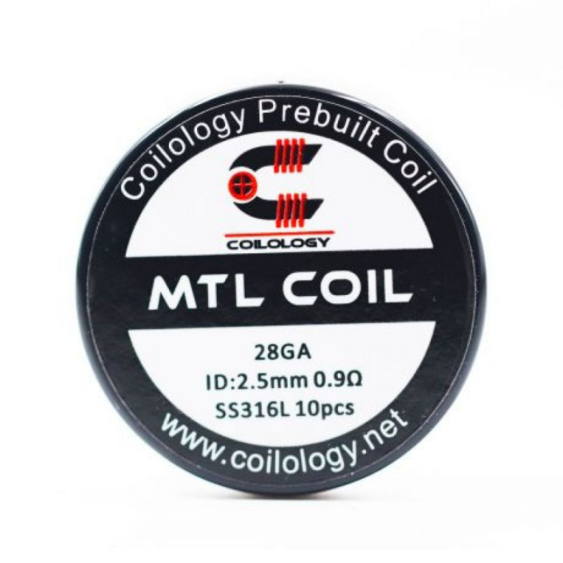 Coils SS316L MTL (10pcs) - Coilology - Ohm : 0.9ohm